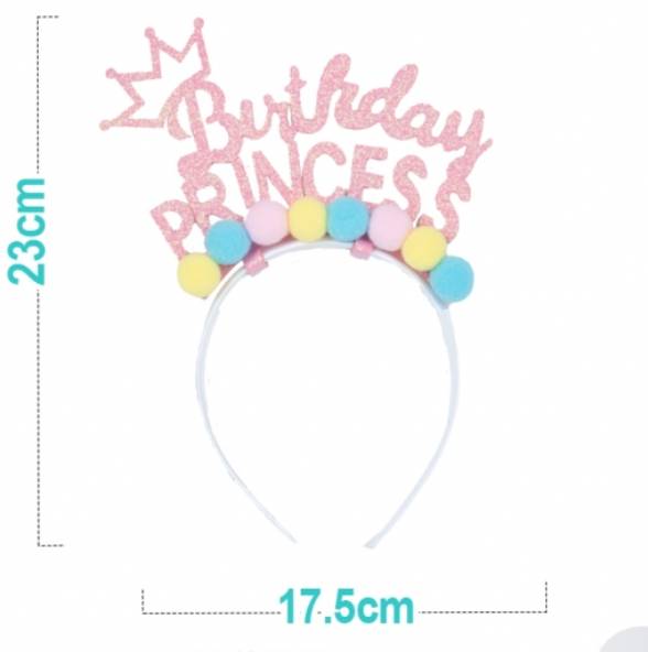Cerchietto Rosa Birthday Princess 1P