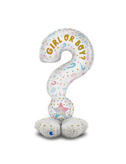 Palloncino Metalfoil Punto Interrogativo Stand-up Boy Or Girl
