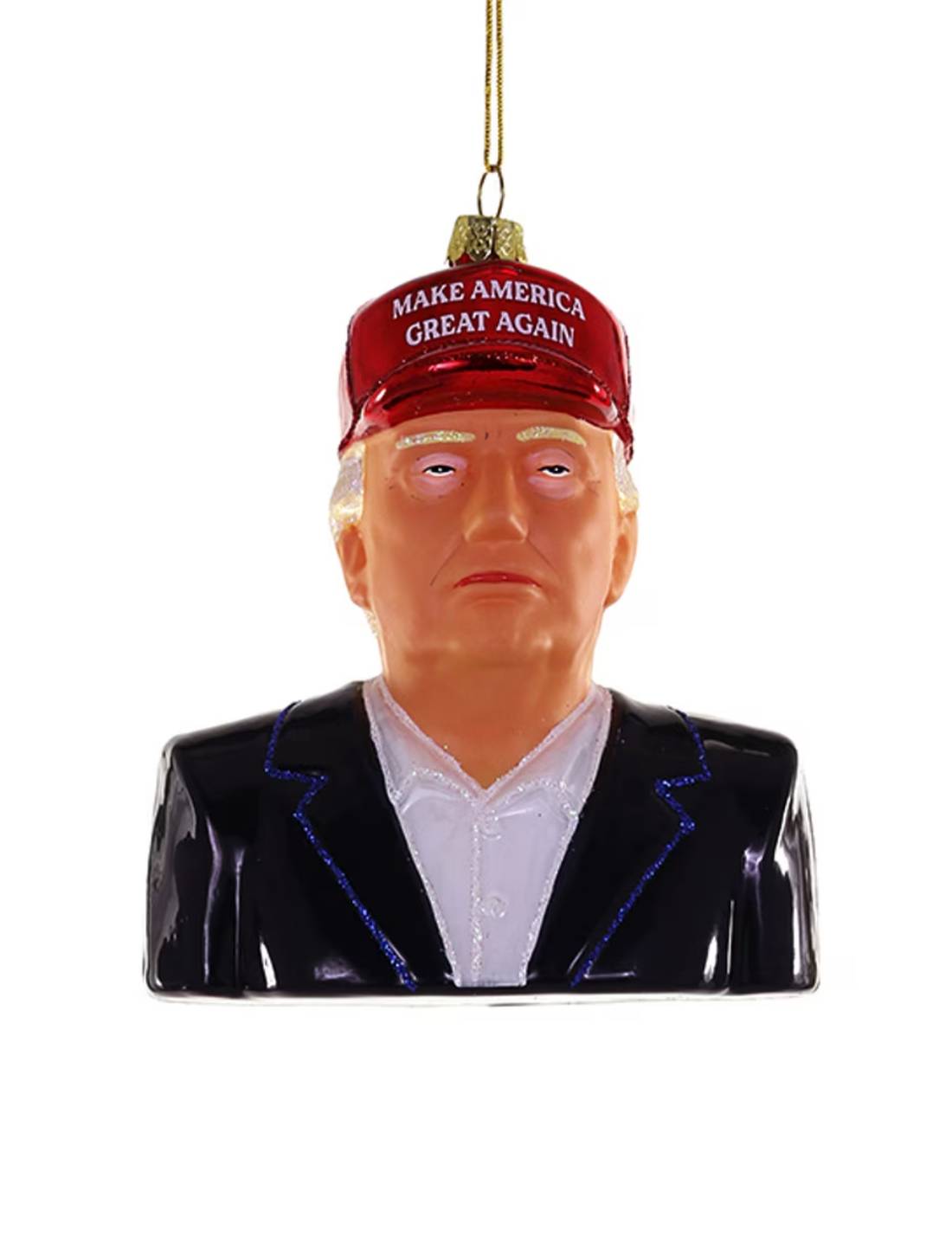 Addobbo Albero Di Natale In Vetro Donald Trump 11cm