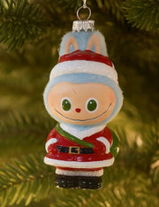 Addobbo Albero Di Natale In Vetro Labubu Babbo Natale 12cm