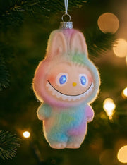 Addobbo Albero Di Natale In Vetro Labubu Multicolore 14cm