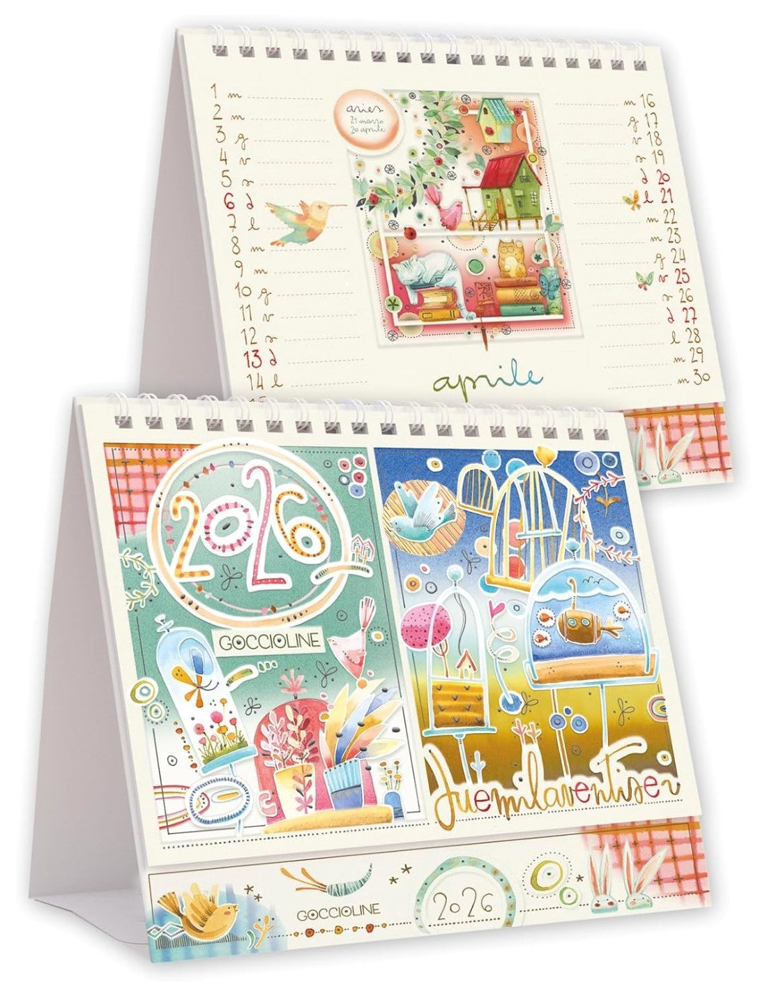 Calendario Da Tavolo 2026 Goccioline Piramide 17cm