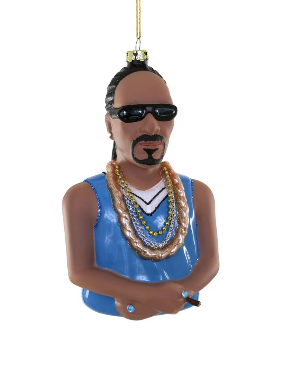 Addobbo Albero Di Natale In Vetro Snoop Dog 14cm