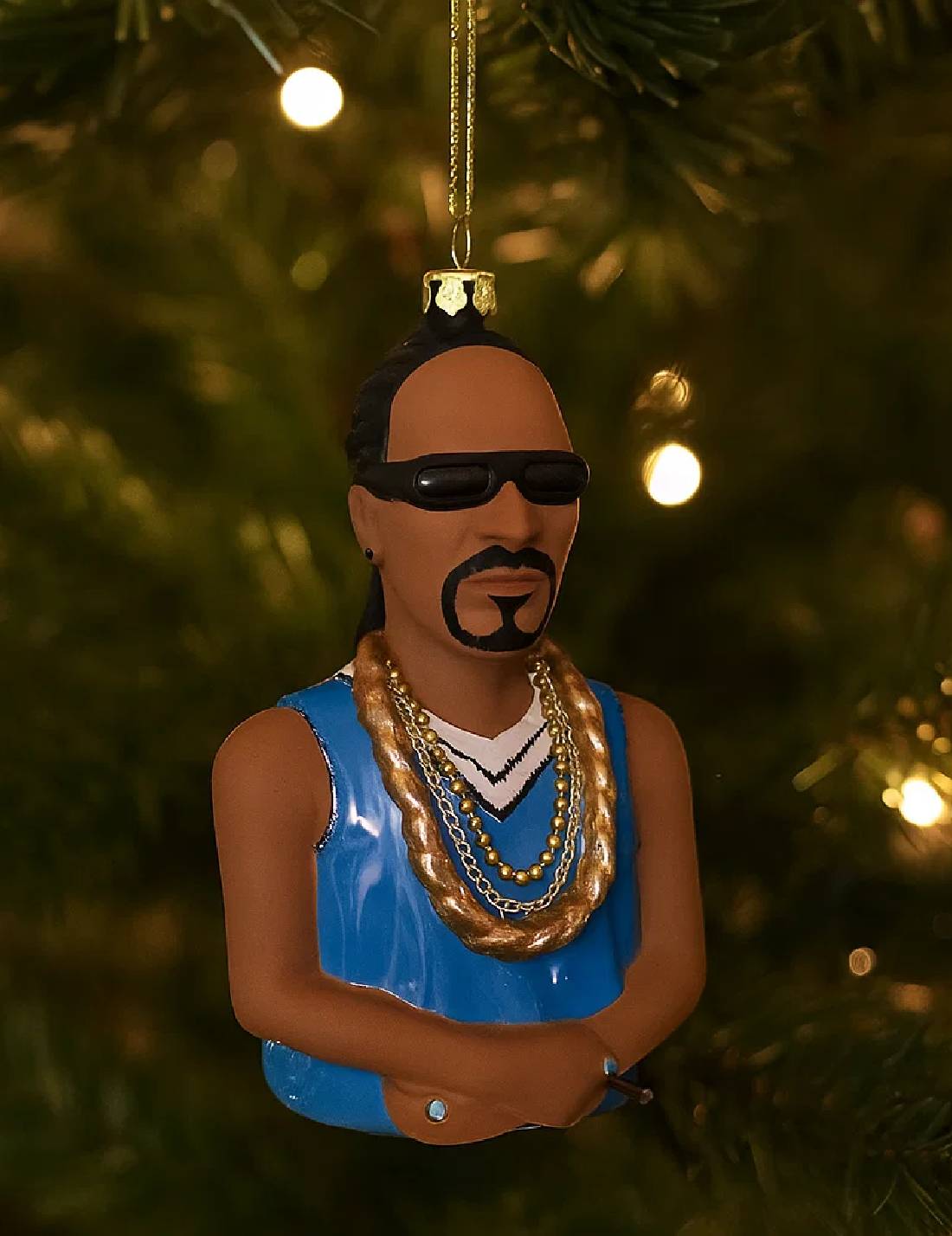 Addobbo Albero Di Natale In Vetro Snoop Dog 14cm