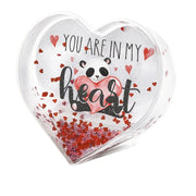 Portafoto Legami Cuore Trasparente Panda Glitter