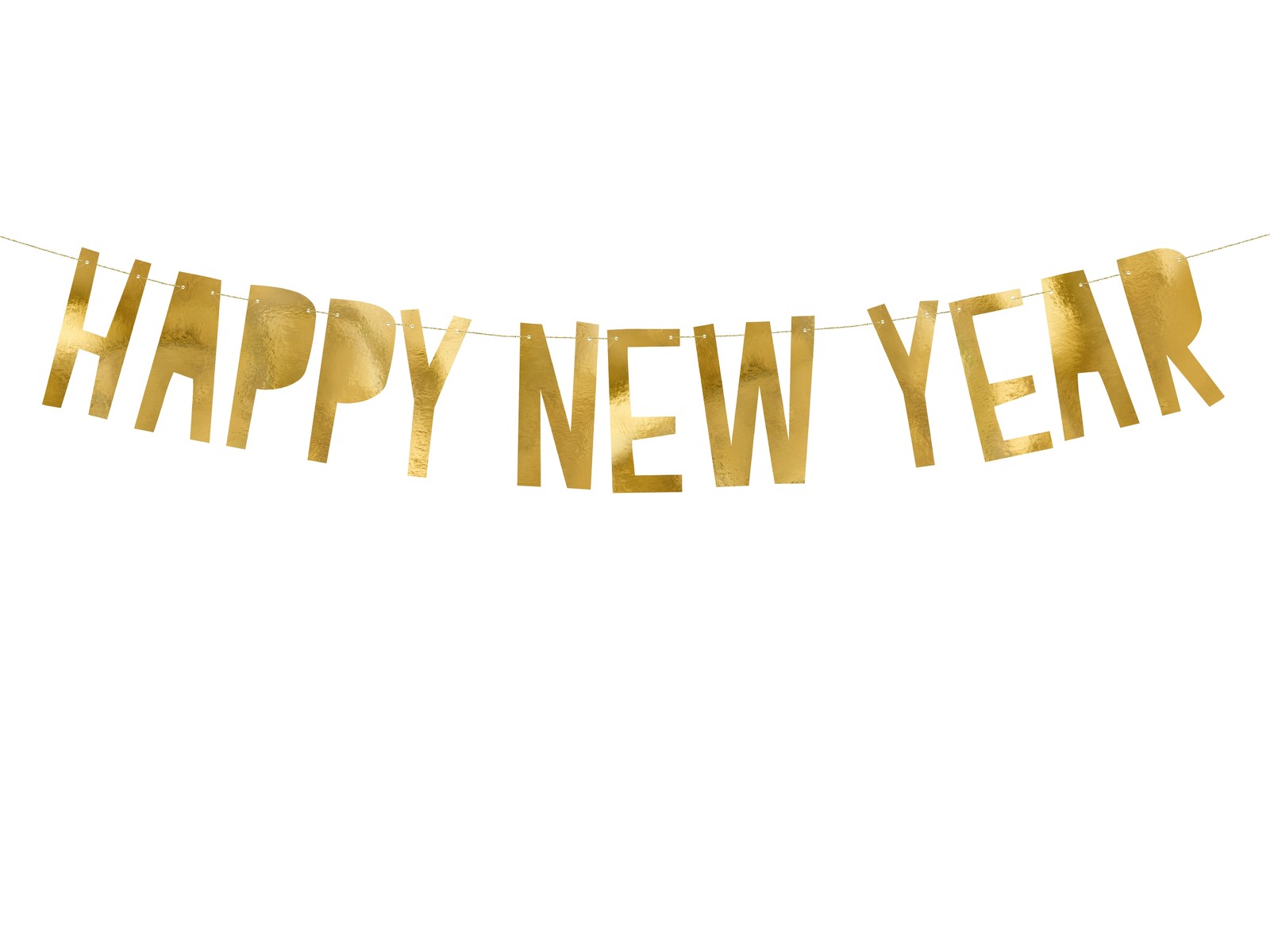 Banner Happy New Year Oro A Specchio Kit Fai Da Te