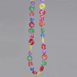 Addobbo Albero di Natale Ghirlanda Collana Caramelle Gomme Glitter