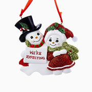 Addobbo Albero Di Natale Pupazzi Di Neve Incinta Personalizzabile