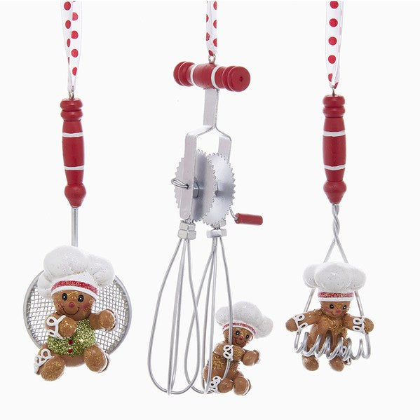 Addobbo Albero Natale Omini Marzapane Con Utensili Cucina