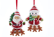 Addobbo Albero Natale Babbo Natale/Pupazzo di Neve Prodotto Assortito