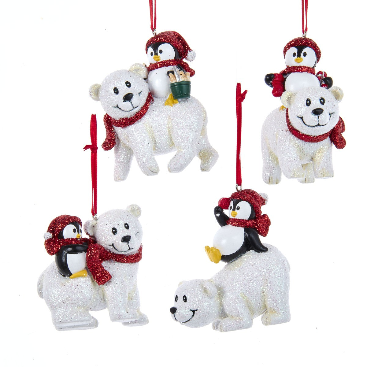 Addobbo Albero Di Natale Pinguini A Bordo Di Orso Polare Prodotto Assortito