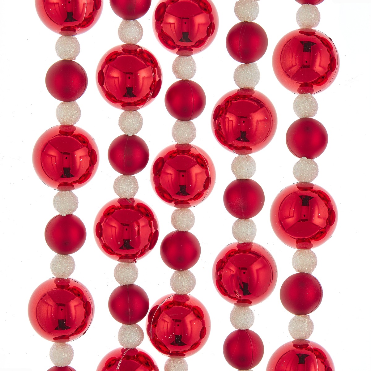 Addobbo Albero Di Natale Ghirlanda Collana Rossa e Bianca