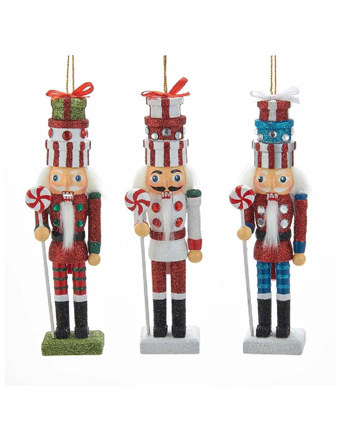 Addobbo Albero Di Natale Schiaccianoci Con Regali 15cm