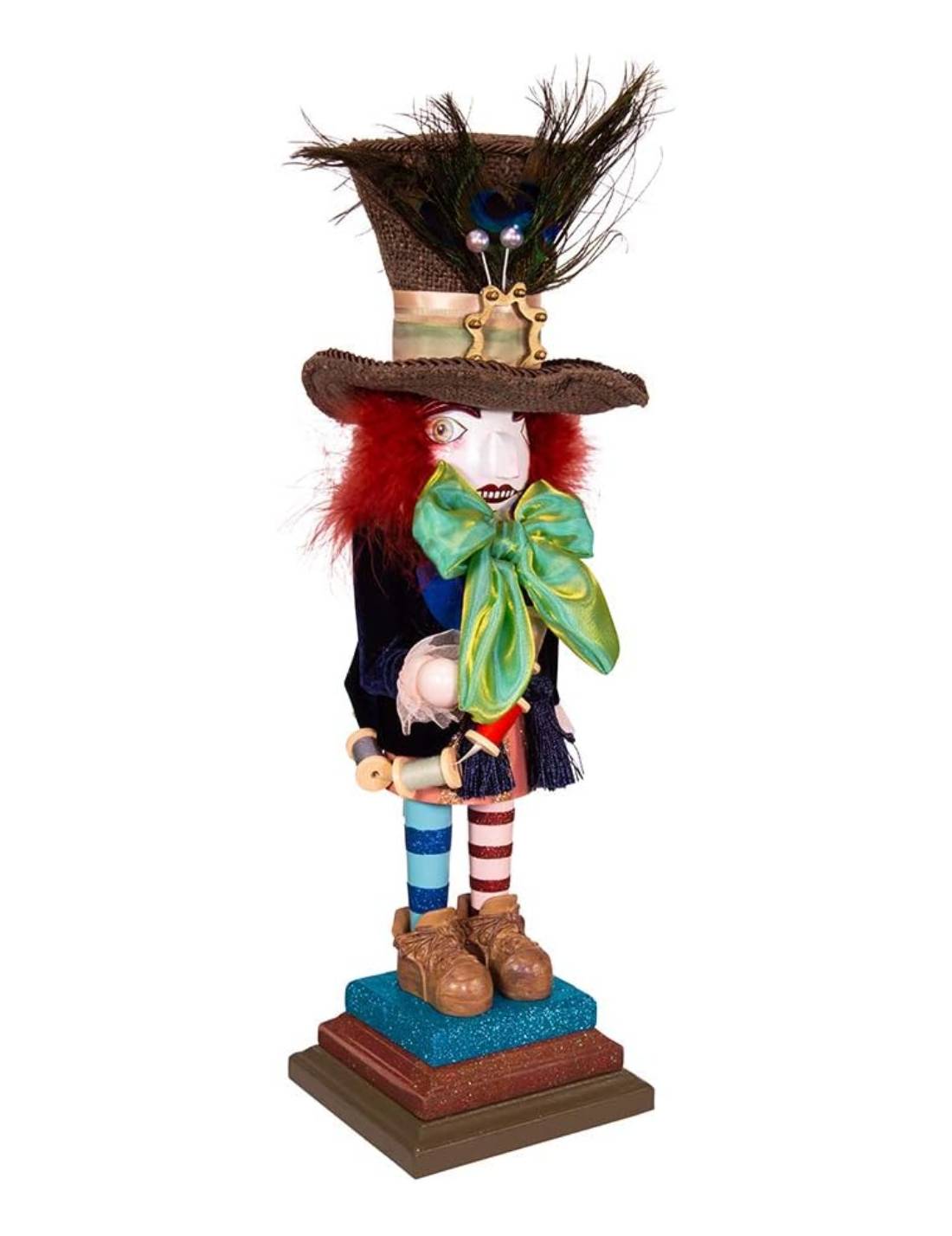 Addobbo Di Natale Disney Schiaccianoci Cappellaio Matto In Legno 46cm