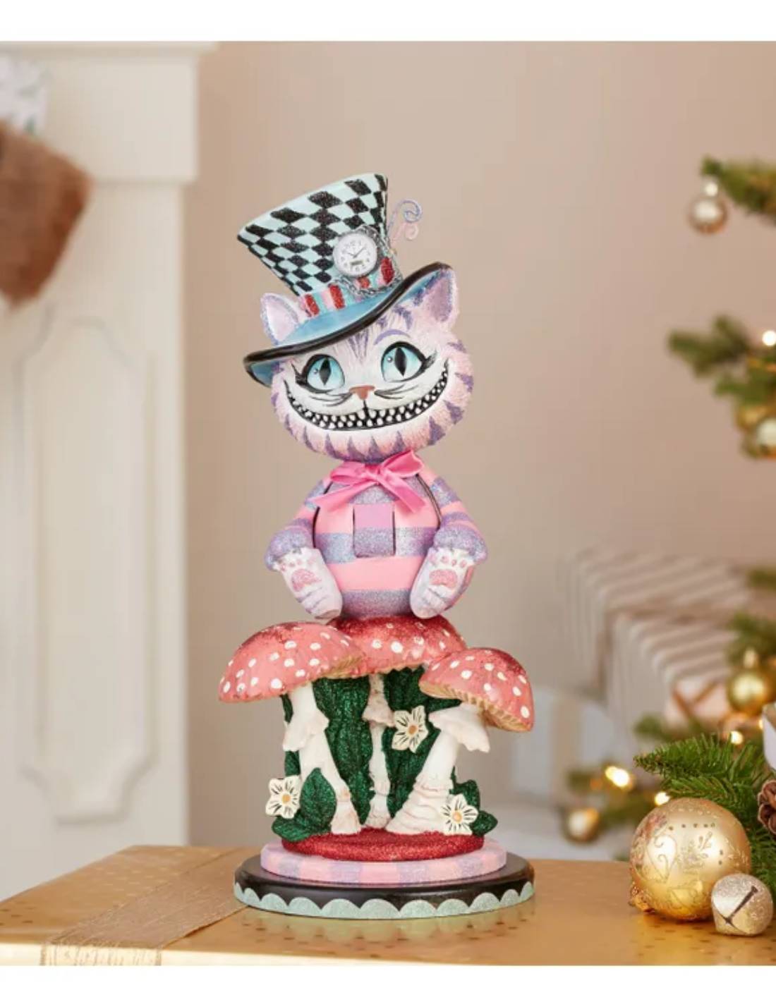 Addobbo Di Natale Disney Schiaccianoci Stregatto In Legno 38cm