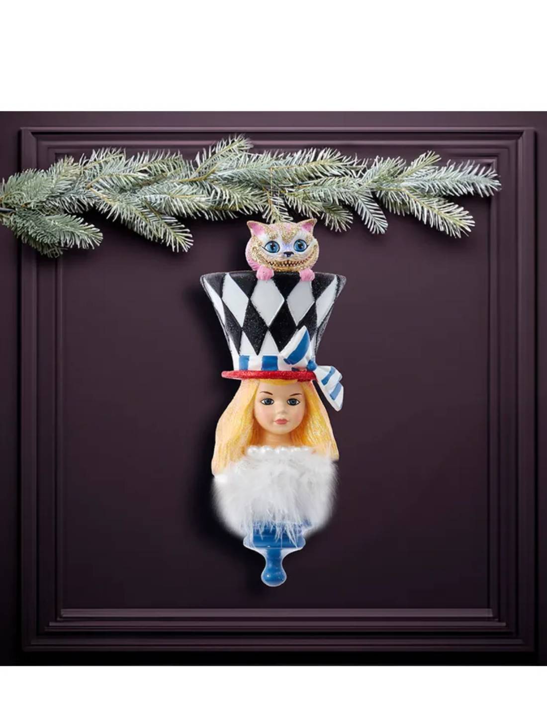 Addobbo Albero Di Natale Disney Alice Nel Paese Delle Meraviglie 17,8 cm