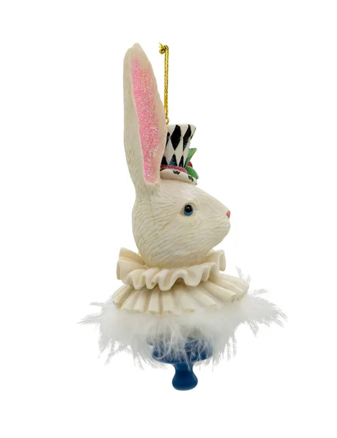 Addobbo Albero Di Natale Disney Bianconiglio Alice Nel Paese Delle Meraviglie 16,5cm