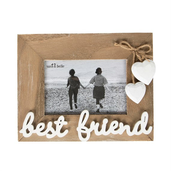 Cornice In Legno Best Friend Con Cuori