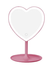 Specchio Da Trucco LED Cuore Rosa 28,5cm