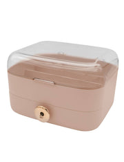 Organizer Portatrucchi Con Coperchio - Rosa