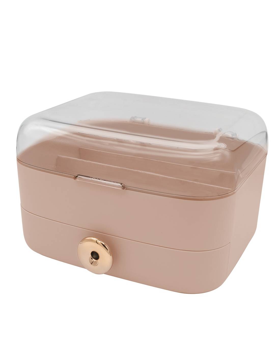 Organizer Portatrucchi Con Coperchio - Rosa