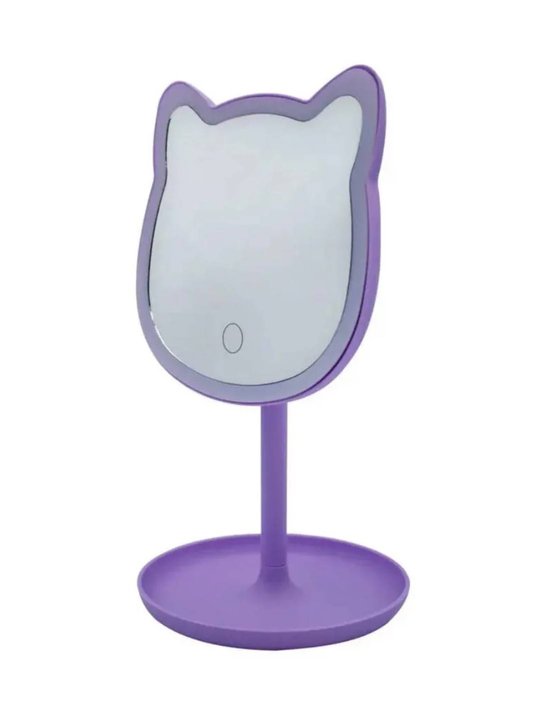 Specchio Da Trucco LED Gatto Viola 26cm