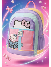 Zaino Scuola 3 Scomparti Round Hello Kitty