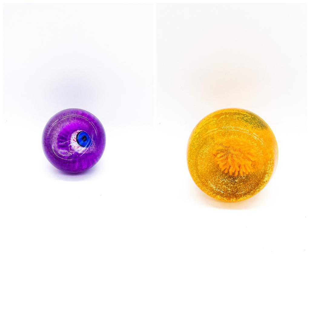 Pallina Con Occhio Glitter E Luce Colori Assortiti Scherzi Halloween