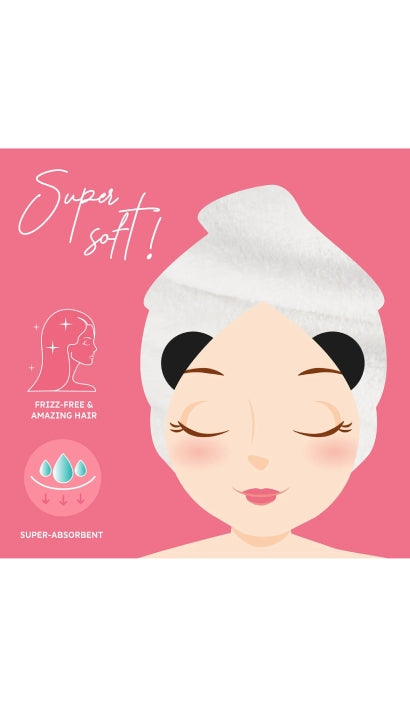 Asciugamano Turbante Capelli Love My Hair panda Legami