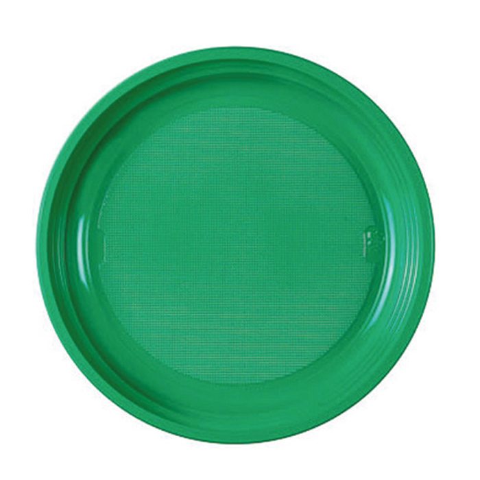 Piatti Di Plastica Fondi Verde Set 30Pz.