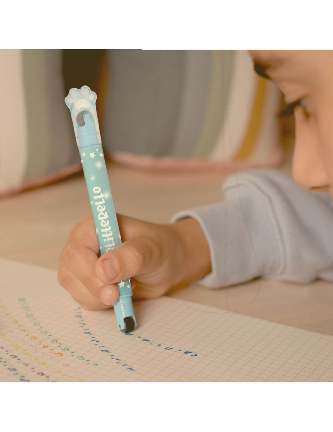 Evidenziatore Glitter Con Timbro Glitterello