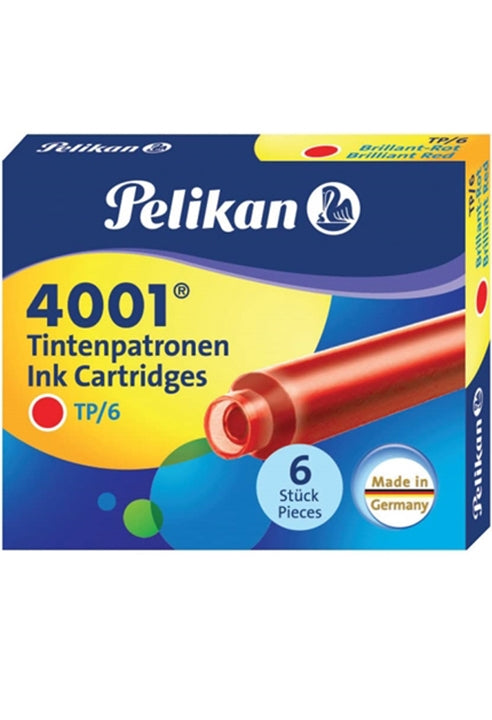 Pelikan Cartuccia Universale Per Stilografica Rosso Brillante 6pz