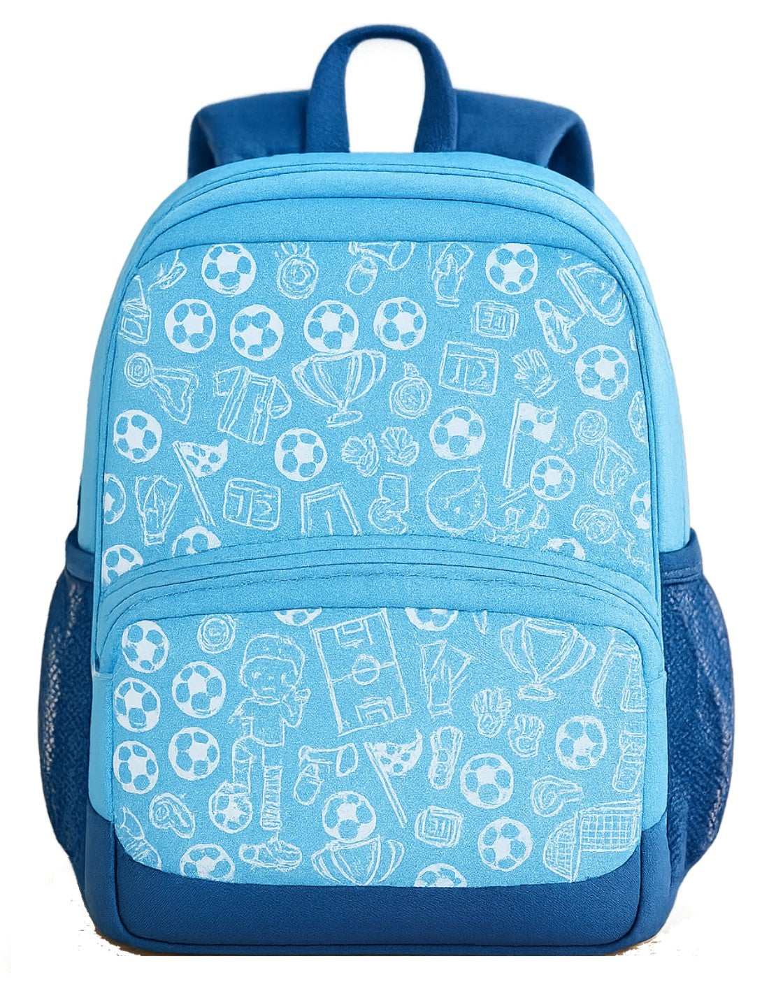 Mini Zaino Asilo Azzurro Calcio