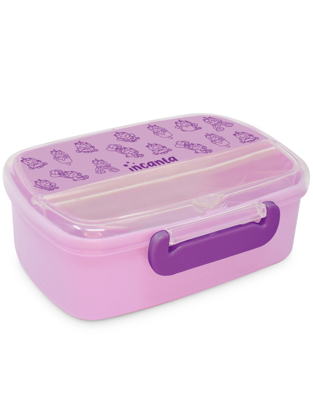 Porta Pranzo In Plastica Con Posate Unicorni