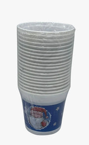Bicchieri Di Plastica Natalizi Babbo Natale Con Stelline 20PZ 200CC.