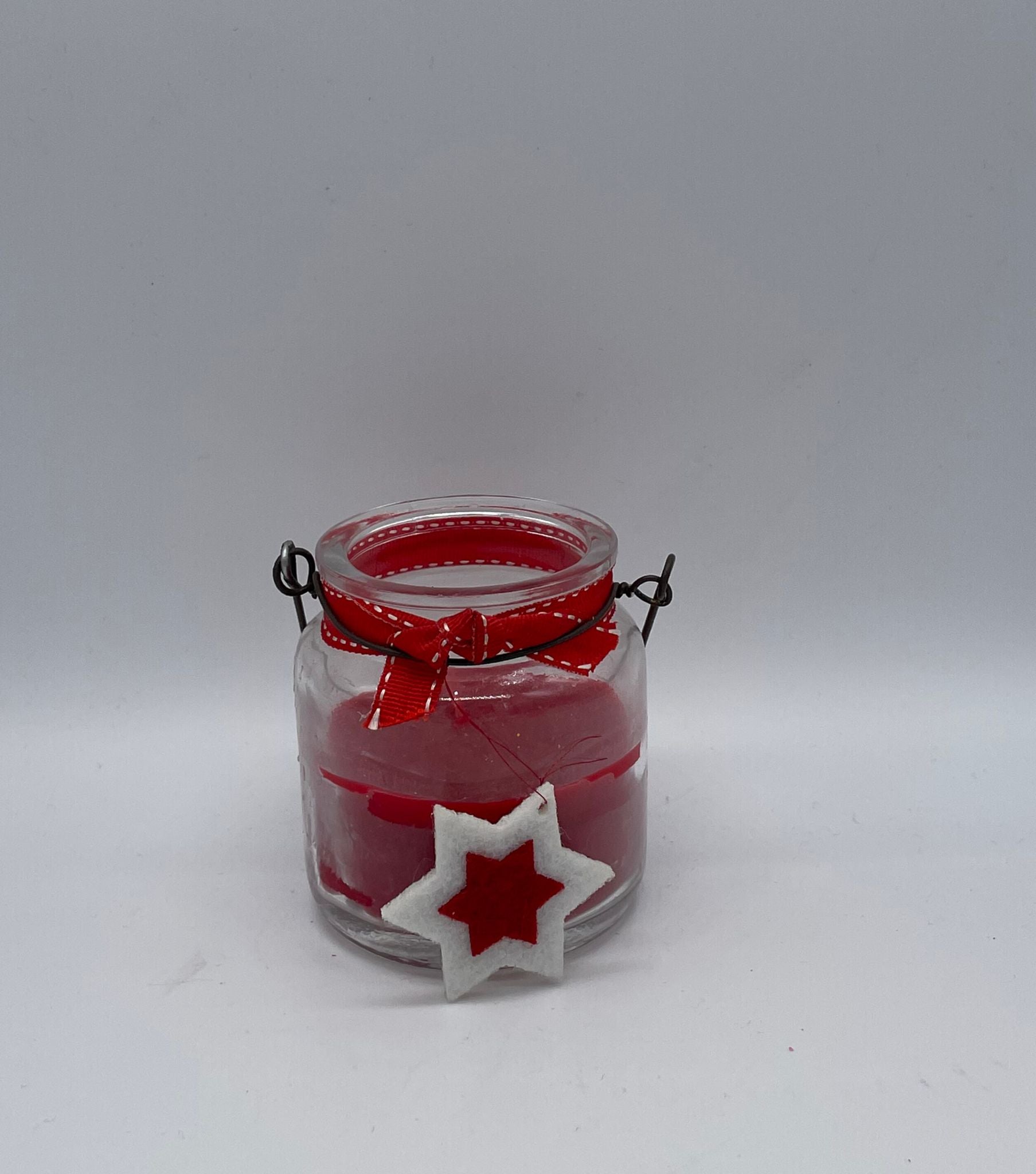 Candela Natalizia Rossa In Vasetto 7cm