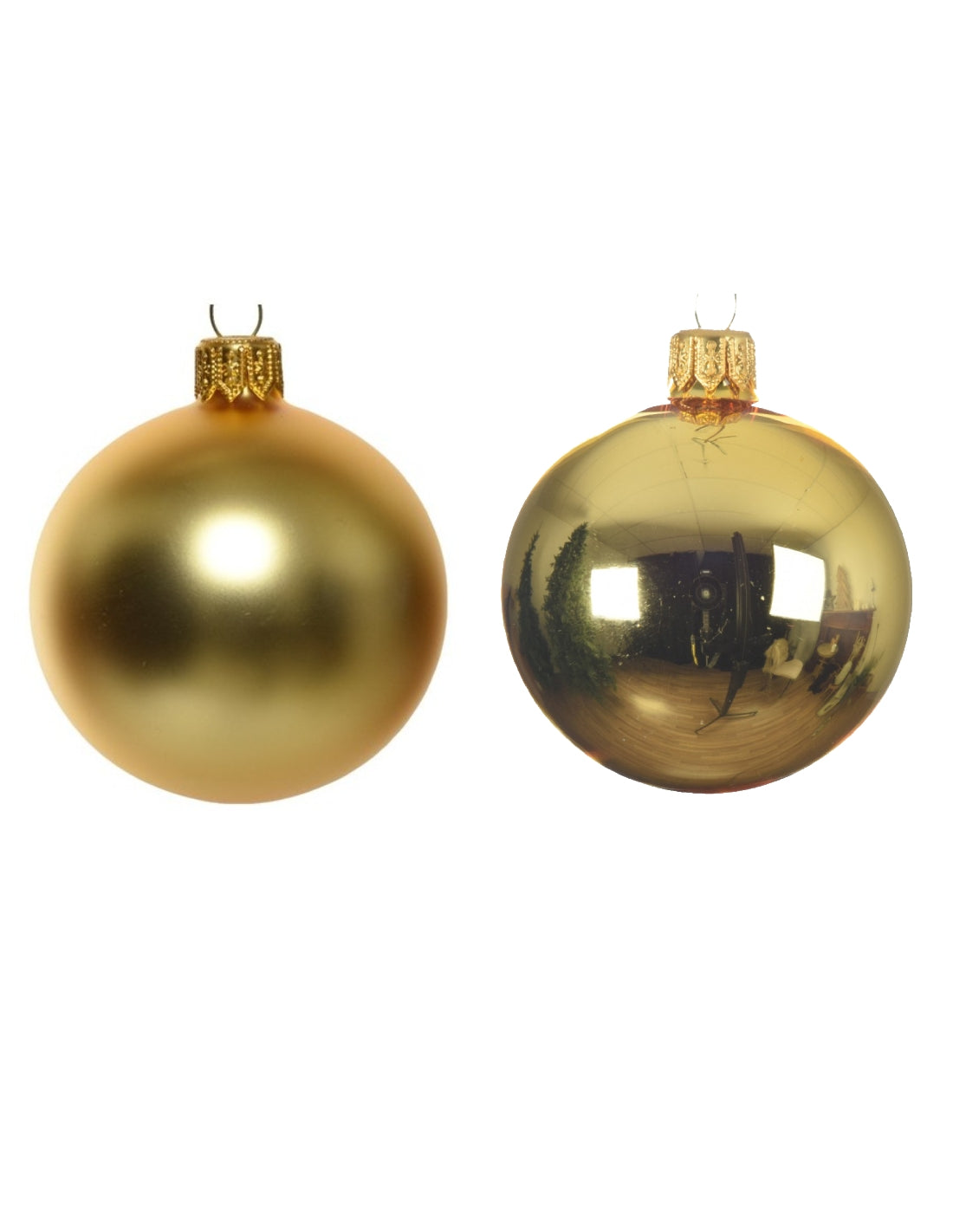 Pallina Albero Di Natale In Vetro Oro d6cm