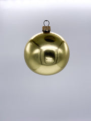 Pallina Albero Di Natale In Vetro Oro Champagne Lucido 8cm