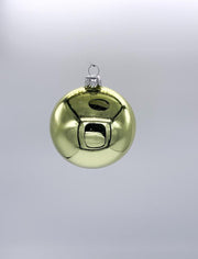 Pallina Albero Di Natale In Vetro Oro Antico Lucido 8cm
