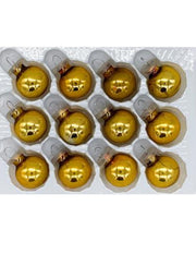 Palline Albero Di Natale In Vetro Oro Lucido 2cm 12Pz