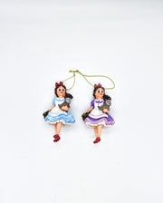 Addobbo Albero Di Natale Dorothy Mago Di Oz Con Vestito Azzurro O Viola