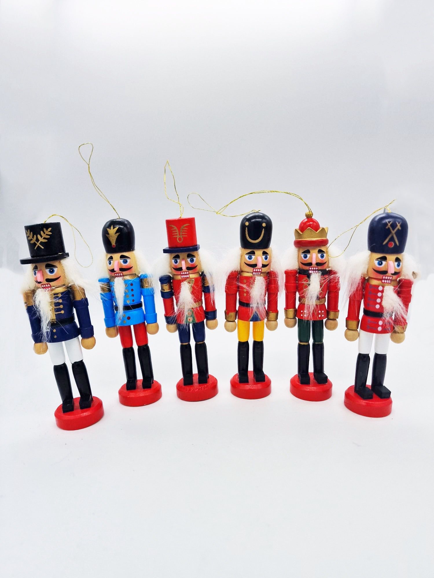Addobbo Albero Di Natale Soldatino Schiaccianoci Glitter Con Armi
