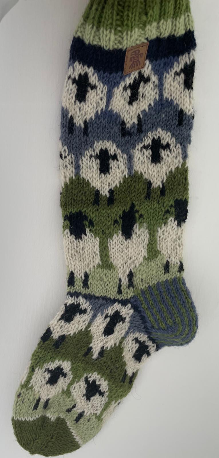 Calza Befana Epifania In Lana Camouflage 28cm