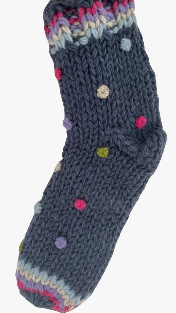 Calza Befana Epifania In Lana Blu 20cm