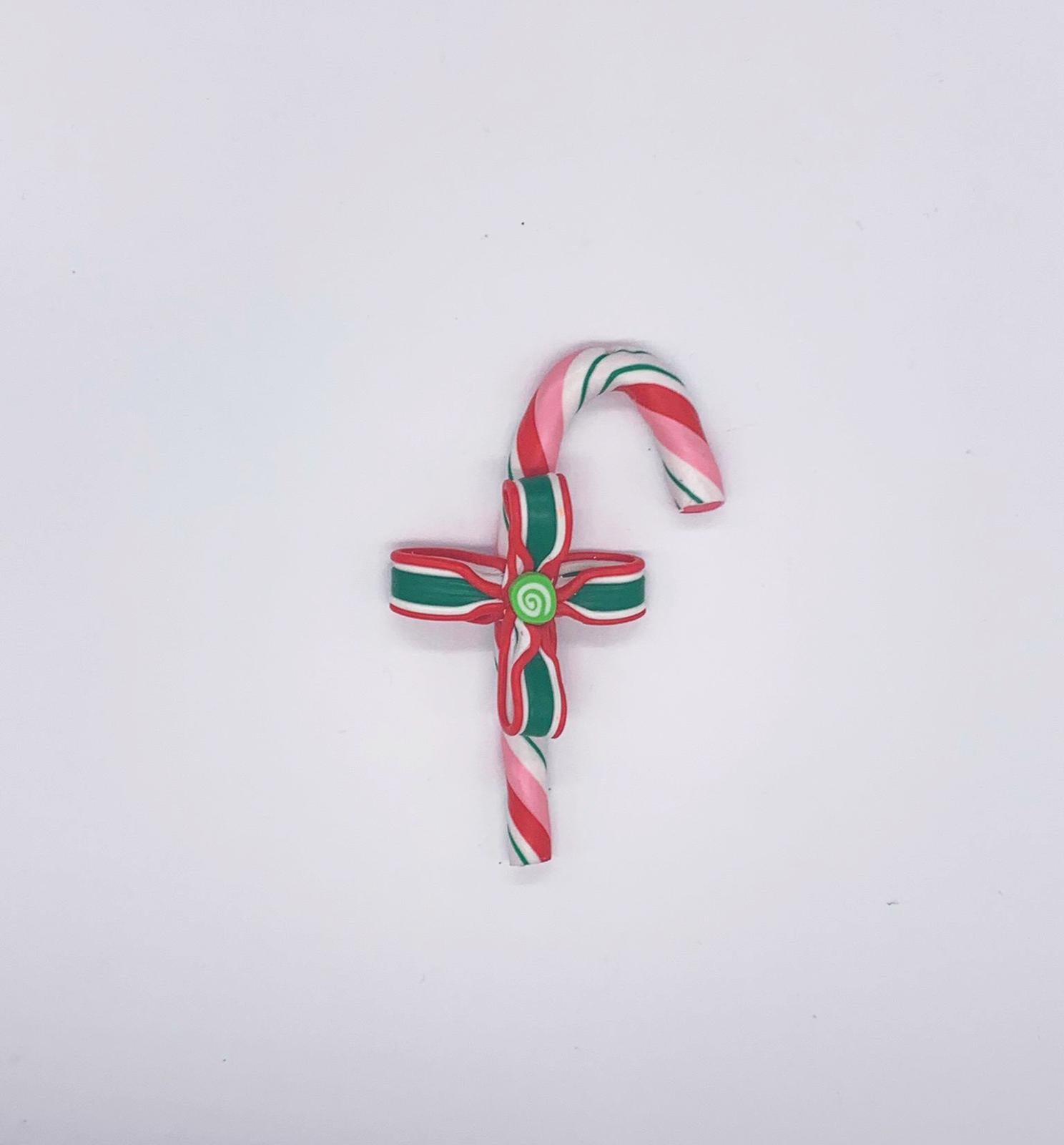 Addobbo Albero Natale Bastoncini Caramelle Candystick In Gomma 10 cm