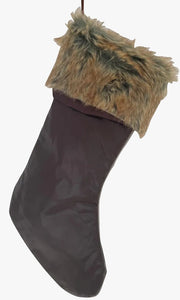 Calza Befana Epifania In Similpelle E Pelliccia 35cm