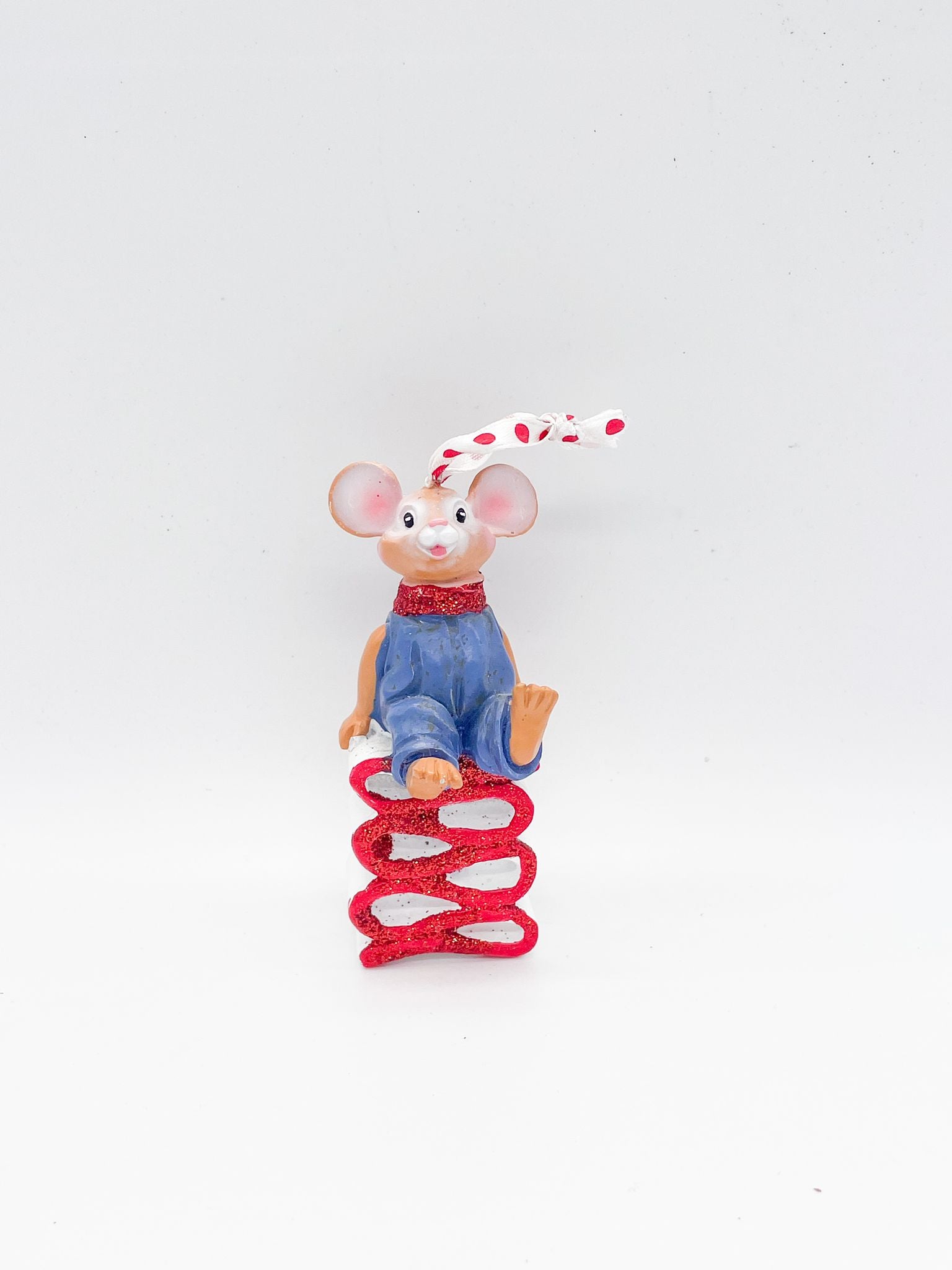Addobbo Albero Natale Topo Su Carta 9.5CM