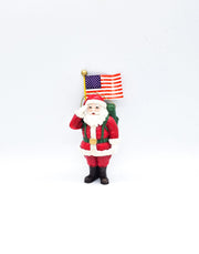 Addobbo Albero Natale Babbo Natale Con Zaino E Bandiera USA