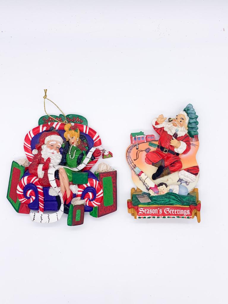 Addobbo Albero Di Natale Babbo Natale Vintage 11CM