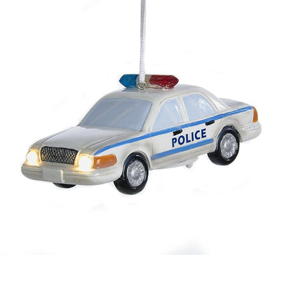 Addobbo Albero Natale Auto Della Polizia Con Luci A Led